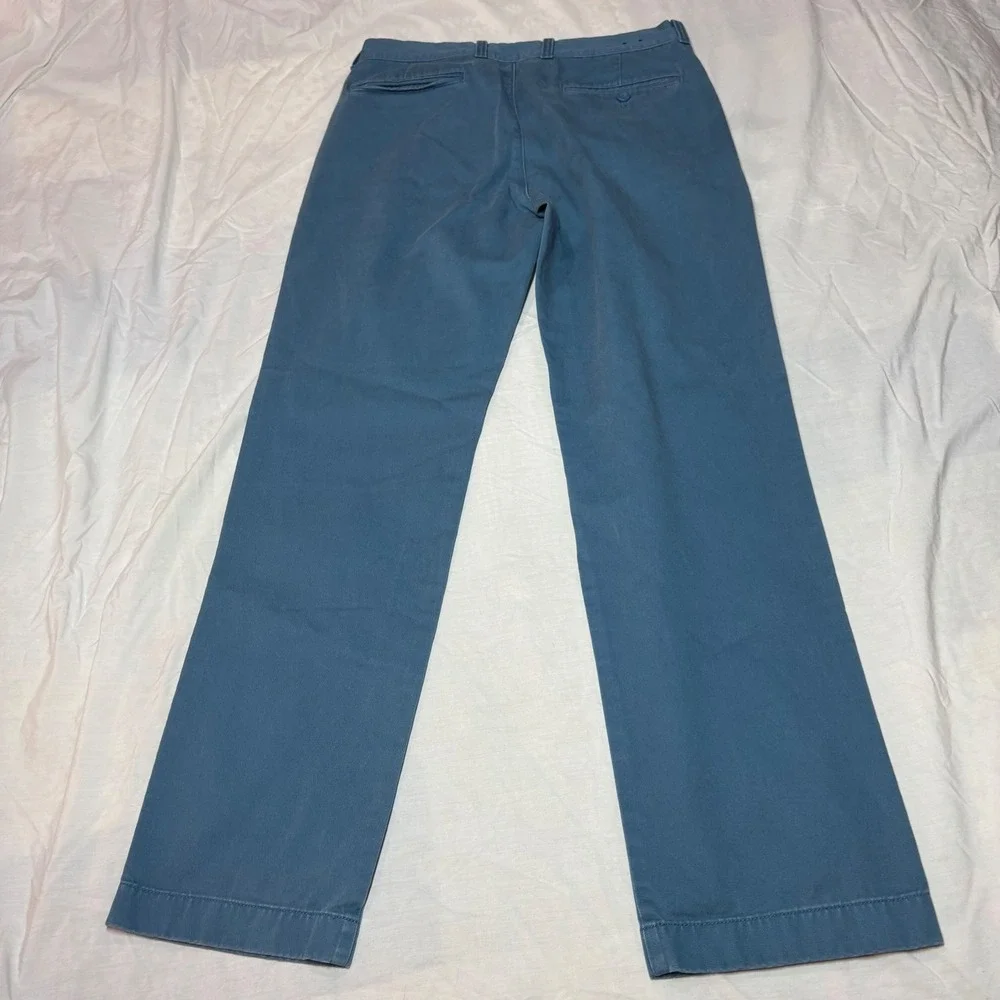 J‎ Crew The Bleecker Chinos Mens 31x32 Blue Cotton Flat Front Pants